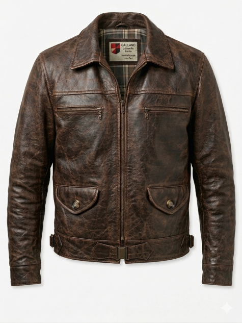 Fliegerjacke Hartmann  Pferdeleder Braun 