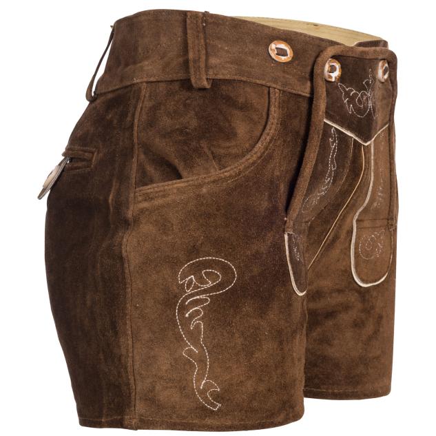 Damen Trachten Lederhose Shorts Kurz Wildleder 