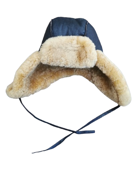 Flieger Mütze aus Schaffell 