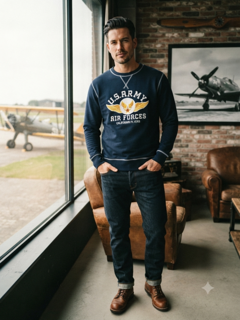 U.S. Army Air Forces Sweatshirt Heritage Navy Blau 