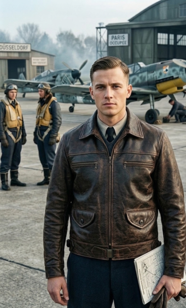 Fliegerjacke Hartmann  Pferdeleder Braun 