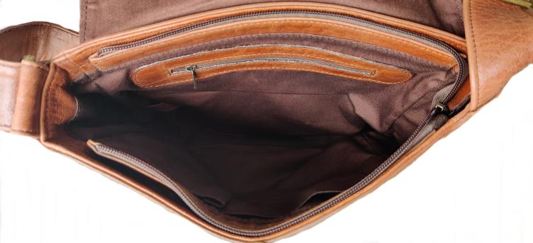 Leder Schultertasche 