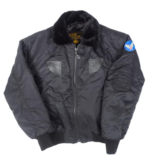 B-15 Nylon Bomber Jacket Schwarz 