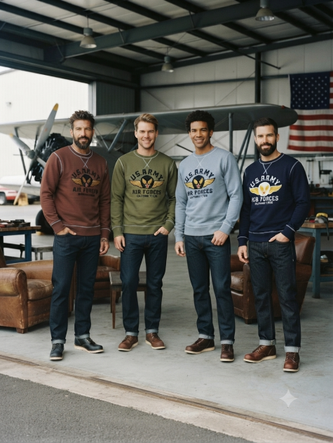 U.S. Army Air Forces Sweatshirt Heritage Navy Blau 