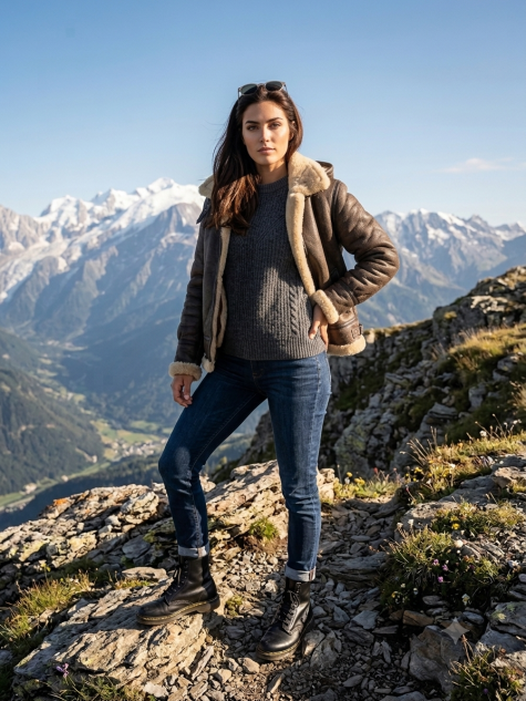 Acelya Schaffelljacke 