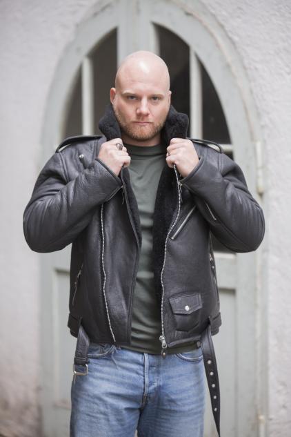 Perfekto Rockabilly Lederjacke  aus  Lammfell 