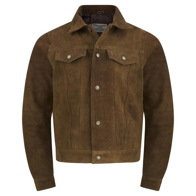Leder-Jeans Jacke brown 