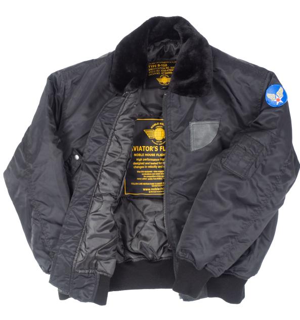 B-15 Nylon Bomber Jacket Schwarz 